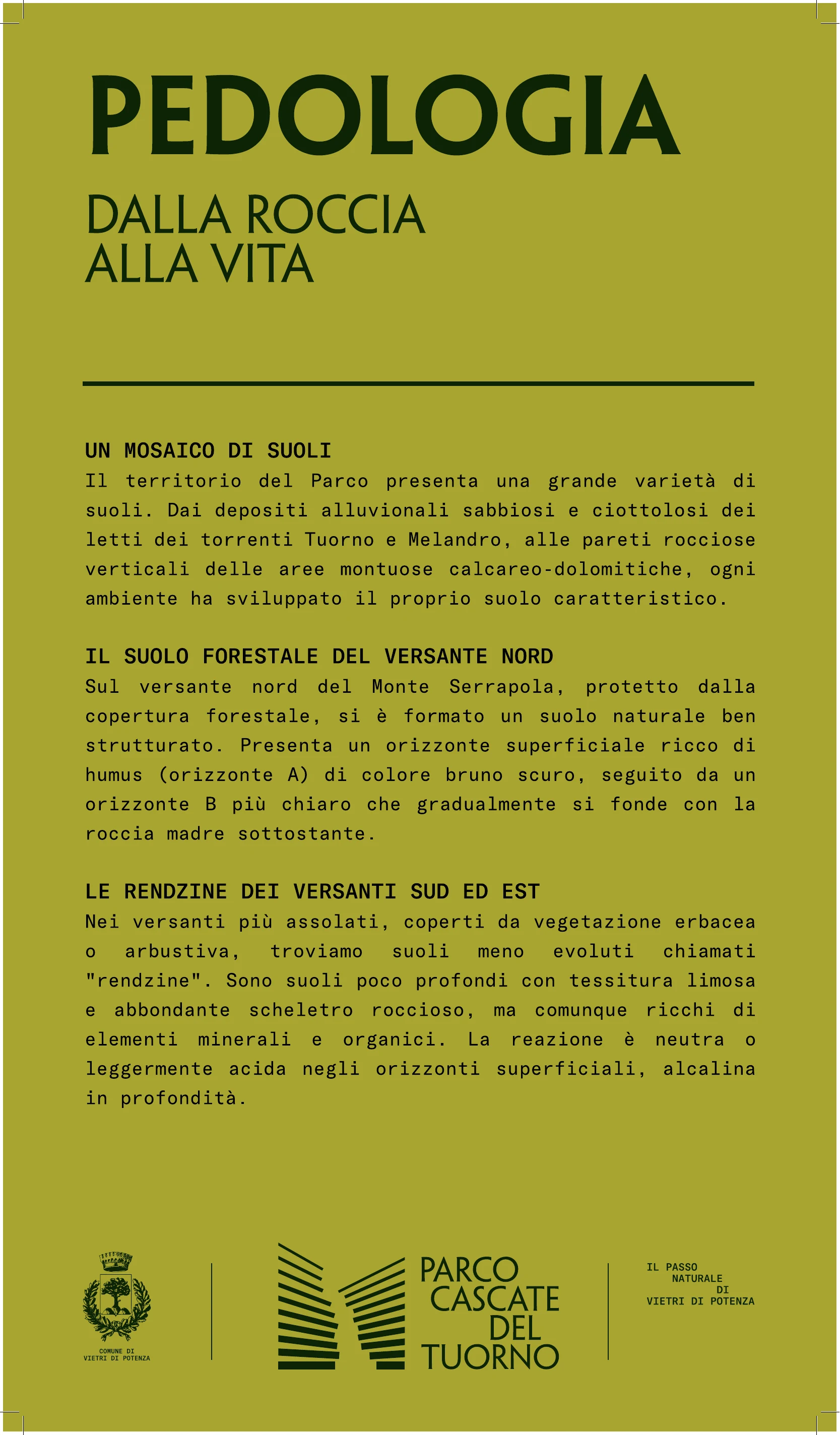 Pannello ufficiale sulla pedologia