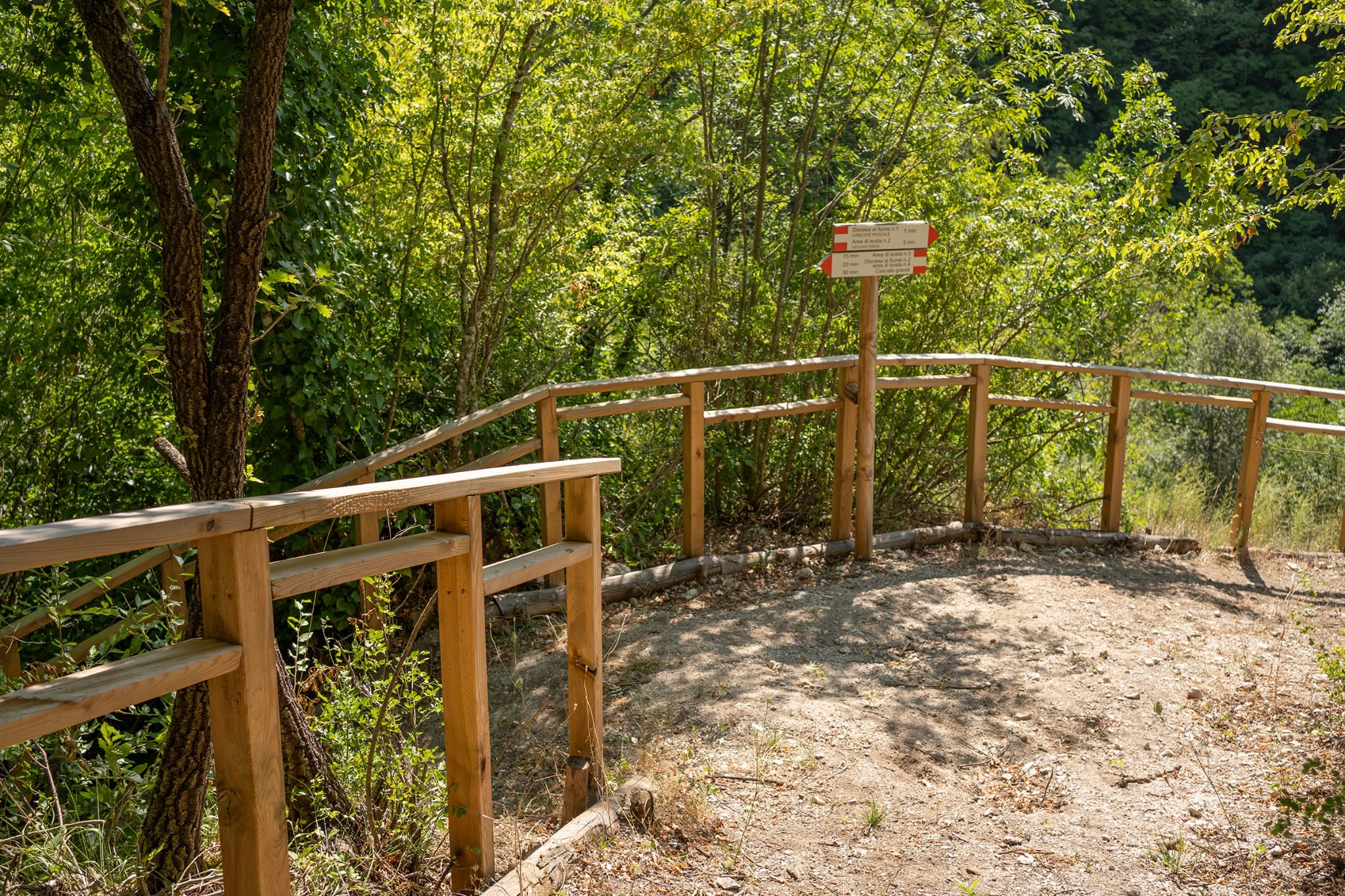Area di sosta con segnaletica